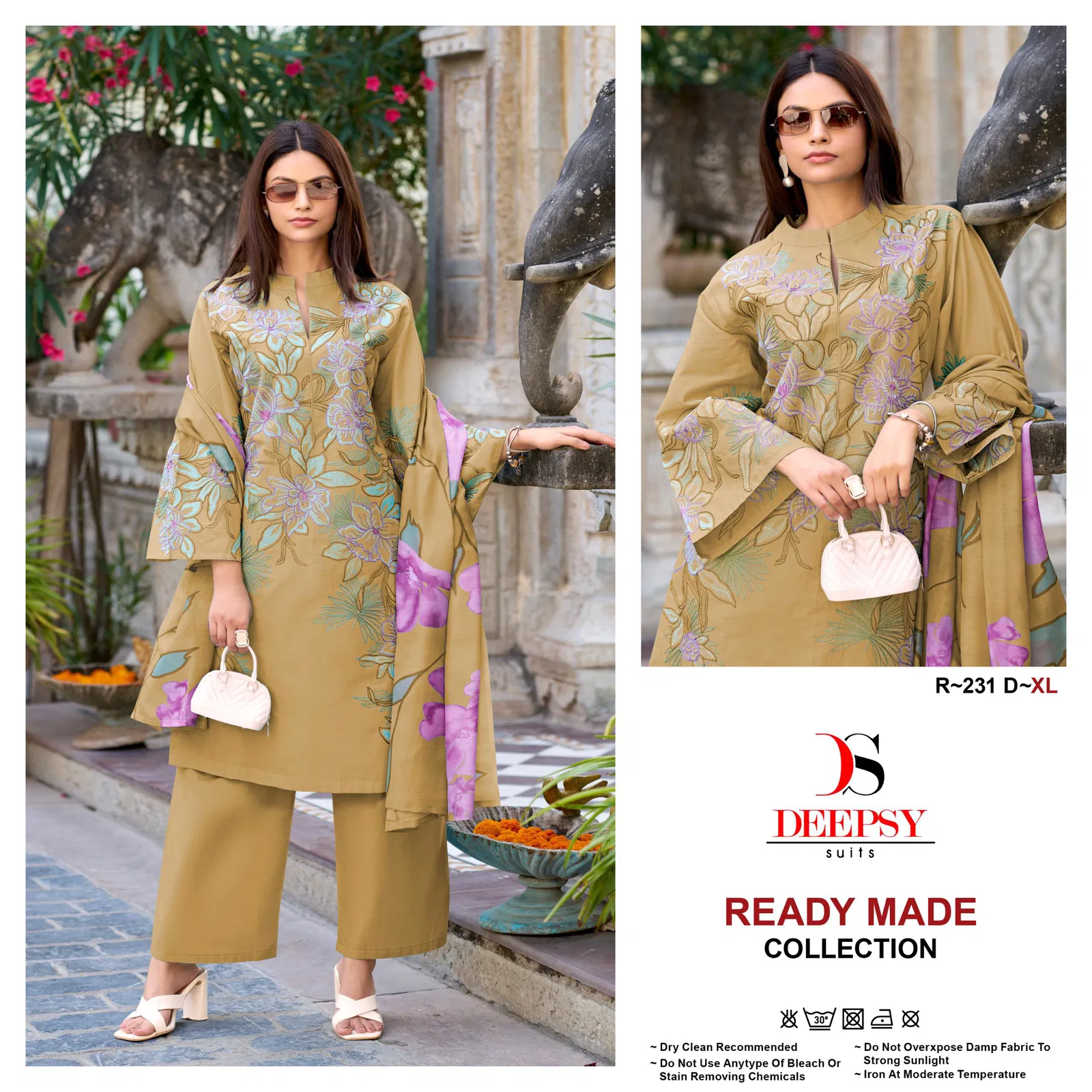 R 231 A To D By Deepsy Cotton Embroidery Surat Pakistani Suits Wholesale Market 